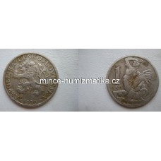 1 Kčs 1930 -R- Koruna 1Kčs